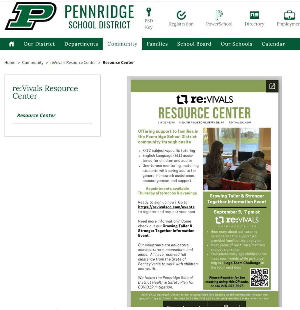 Revivals Off PSD Website - Bucks County Beacon - Pennridge School District Must Acknowledge Creationism Is Not Science