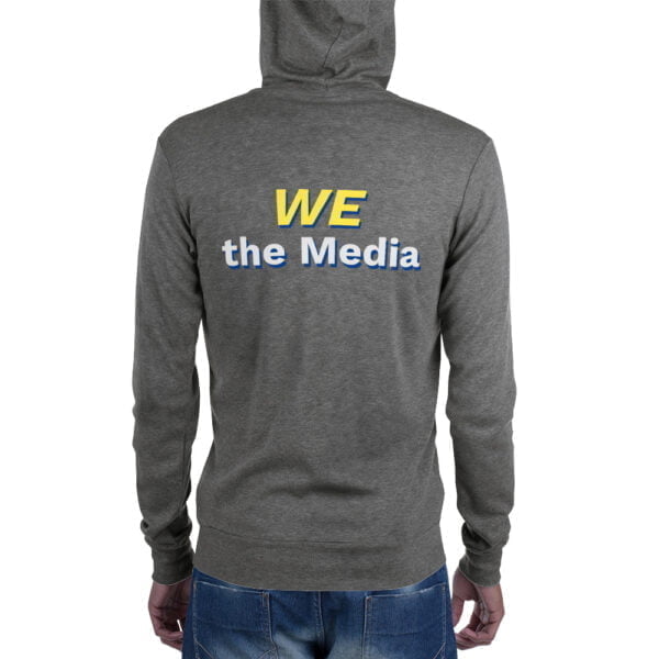 unisex lightweight zip hoodie grey triblend back 637502b0c0944 - Bucks County Beacon - We the Media Unisex zip hoodie