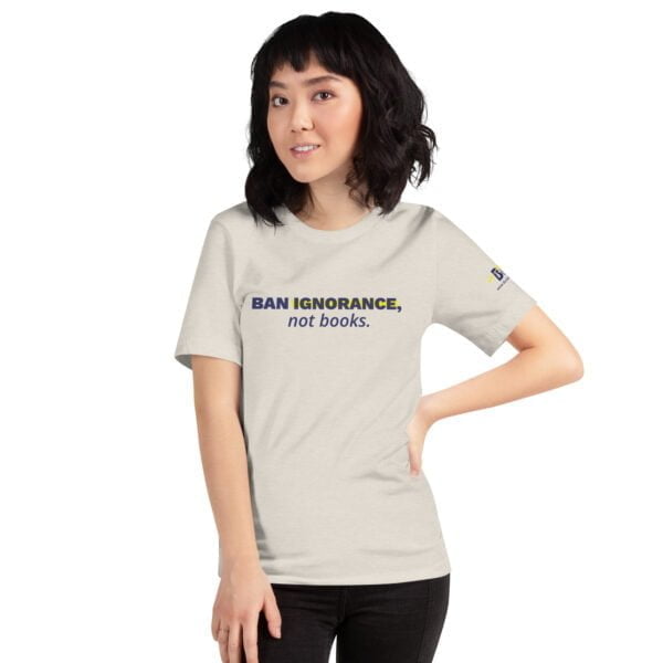 unisex staple t shirt heather dust front 63dac49249cd1 - Bucks County Beacon - "Ban Ignorance, not books." Unisex t-shirt
