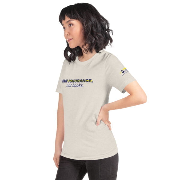 unisex staple t shirt heather dust left front 63dac49262365 - Bucks County Beacon - "Ban Ignorance, not books." Unisex t-shirt