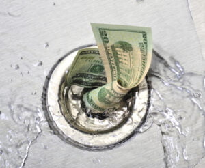 money in drain