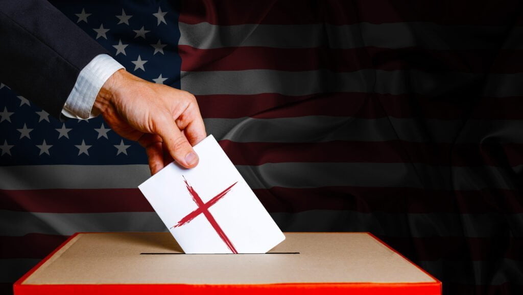 cross ballot box - Bucks County Beacon - Dominionism Is on the Ballot in November, but Most Voters Have Never Heard of It