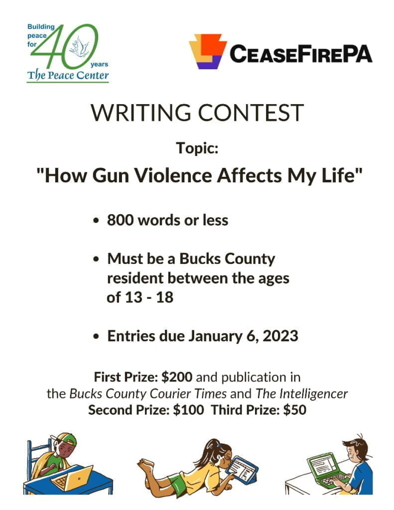 peace writing - Bucks County Beacon - The Peace Center and CeaseFire PA Co-sponsor Writing Contest for Bucks County Youth
