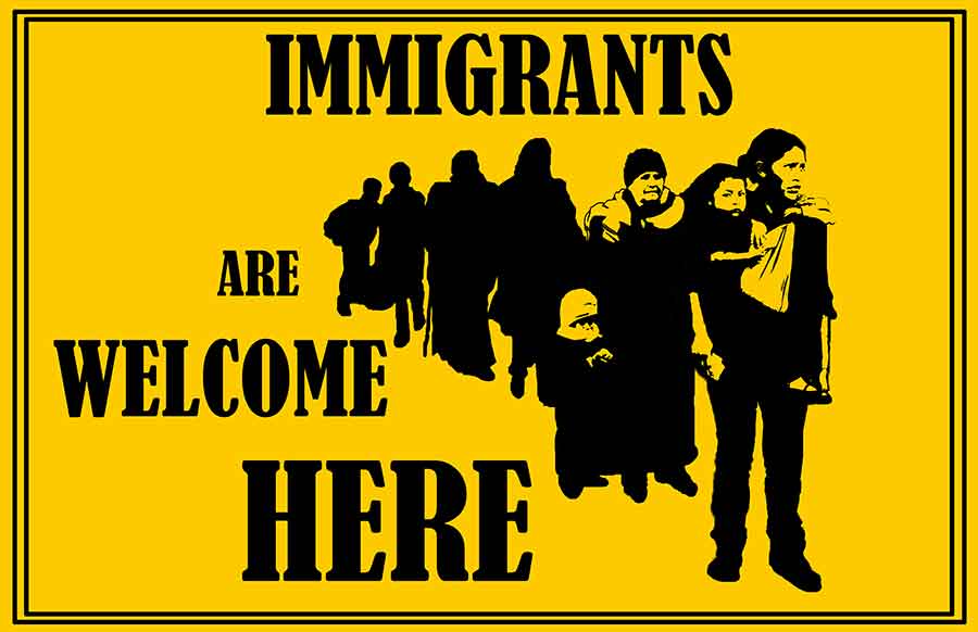 immigrants are welcome here web - Bucks County Beacon - We Need Your Outrage! Biden’s Asylum Ban Is Unjust and Inhumane