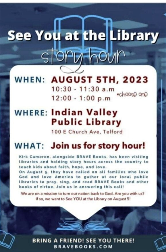 Indian Valley Library Welcomes Right-Wing Christian ‘See You At The ...