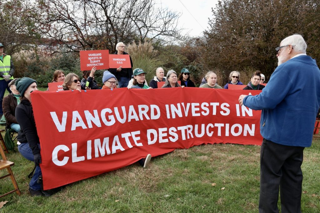 Vanguard Prayer Meeting4 - Bucks County Beacon - Quakers Protest in Silence Hoping Vanguard Will Hear Their Calls to Invest in a Sustainable, Livable Future