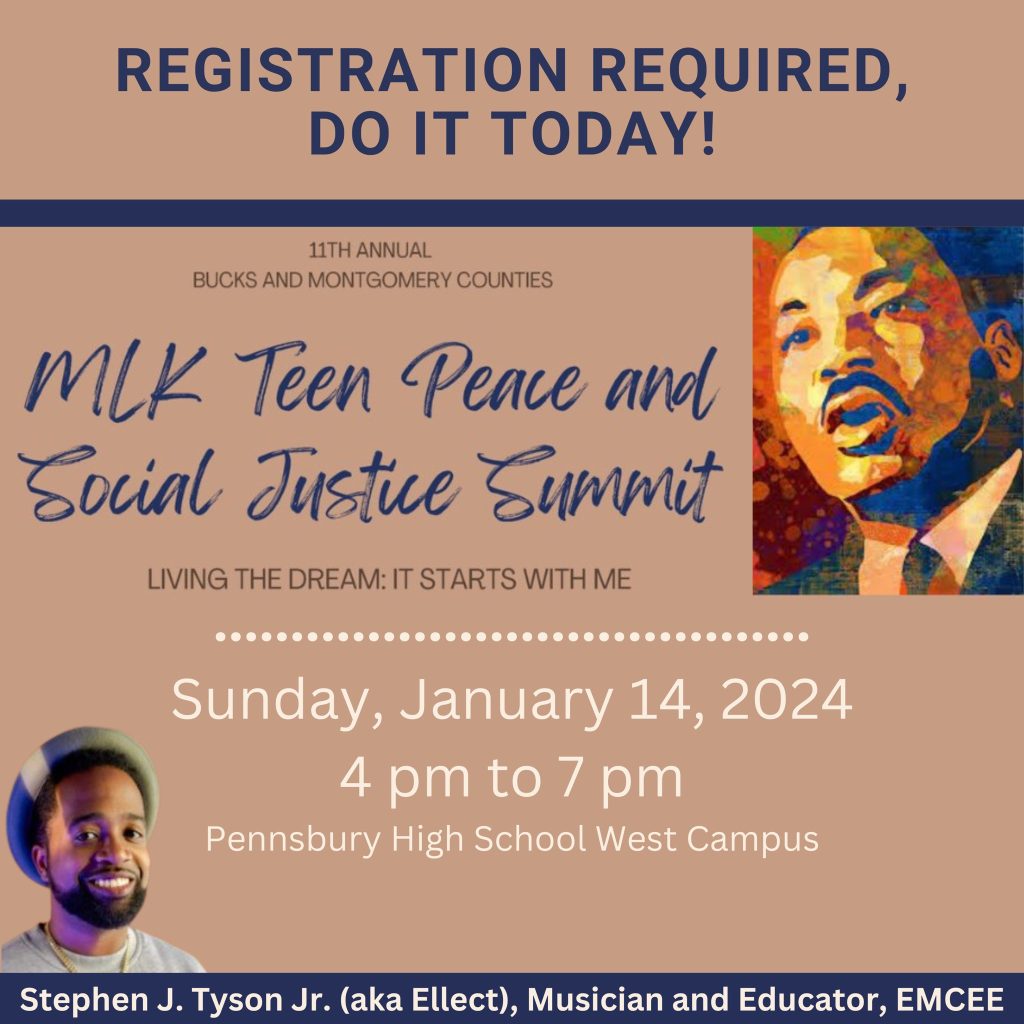 MLK Peace Center Event - Bucks County Beacon - Bucks County's Peace Center Celebrates MLK Day With Its Annual Teen Peace and Social Justice Summit