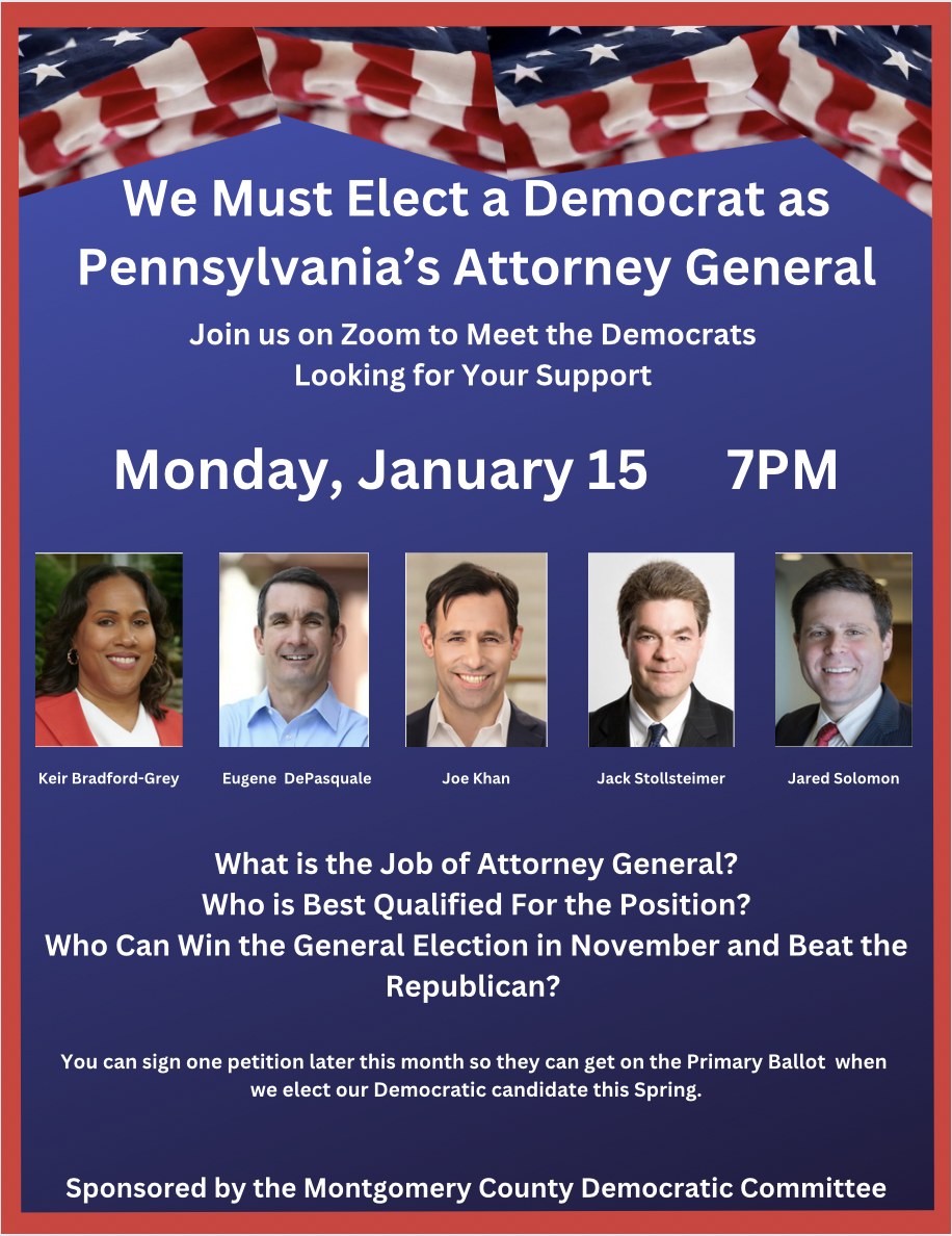 Event Meet the Democratic Candidates for Pennsylvania Attorney General