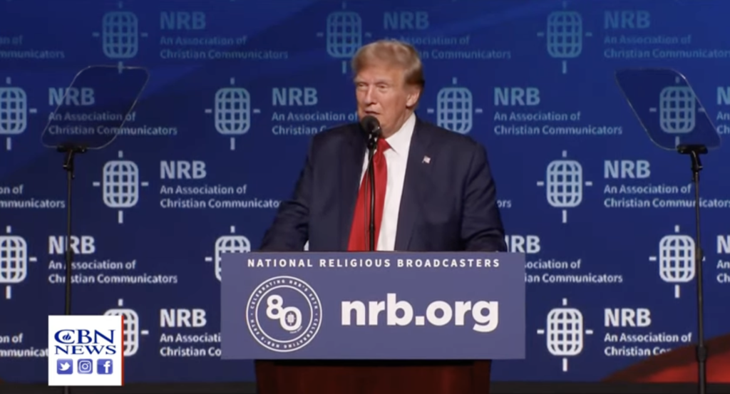 Trump NRB - Bucks County Beacon - Trump Tells Christian Broadcasters: ‘You Cannot Let People Vote for Democrats’