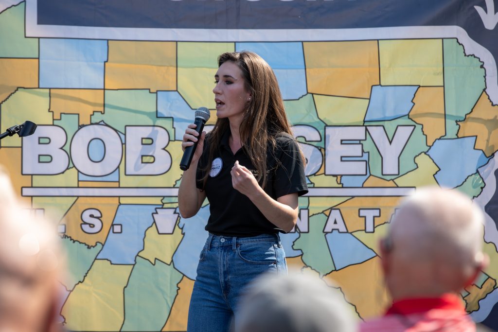 Ashley Ehasz Senator Casey - Bucks County Beacon - Senator Bob Casey Tells Bucks County Voters ‘This Race Is About Rights and Fights’