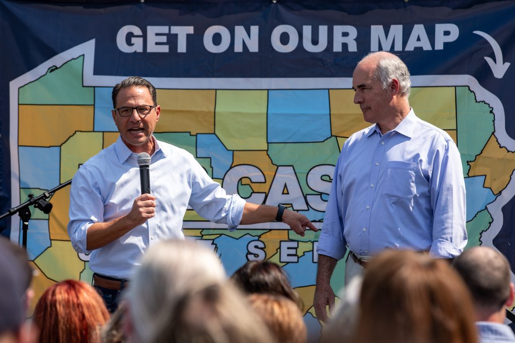 Governor Shapiro Senator Casey1 - Bucks County Beacon - Senator Bob Casey Tells Bucks County Voters ‘This Race Is About Rights and Fights’