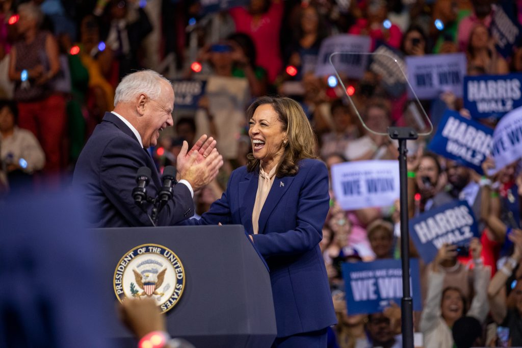 Kamala Harris and Tim Walz - Bucks County Beacon - Minnesota Governor Tim Walz Makes First Appearance as Kamala Harris’ Running Mate in Philadelphia