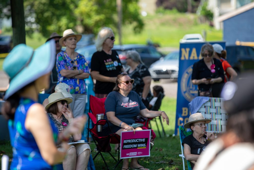 Morrisville Rally crowd 1 - Bucks County Beacon - Photo Essay: Bucks County Democrats 'Rally for Our Rights' in Morrisville