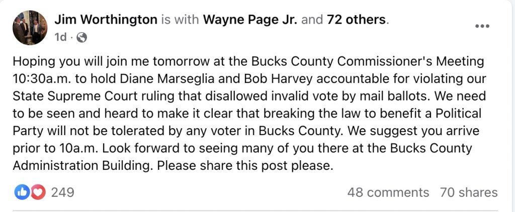 Image 11 20 24 at 6.11 PM - Bucks County Beacon - Riled Up MAGA Faithful From Across Pennsylvania Crash Bucks County Commissioners Meeting