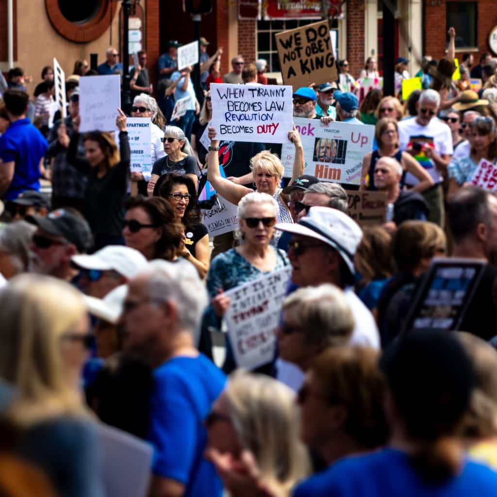 Doyelstown April 19 9 - Bucks County Beacon - Photo Essay: Doylestown Action League's 'Day of Action' Against the Trump Administration's Assault on Democracy