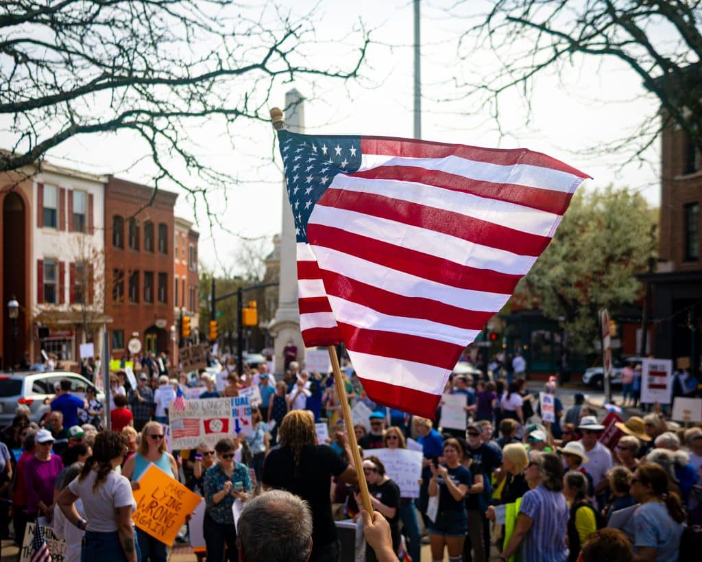 Doylestown April 19 1 1 - Bucks County Beacon - Photo Essay: Doylestown Action League's 'Day of Action' Against the Trump Administration's Assault on Democracy