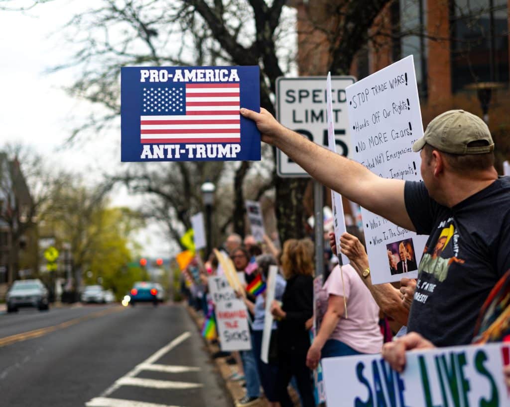 Doylestown April 19 End - Bucks County Beacon - Photo Essay: Doylestown Action League's 'Day of Action' Against the Trump Administration's Assault on Democracy