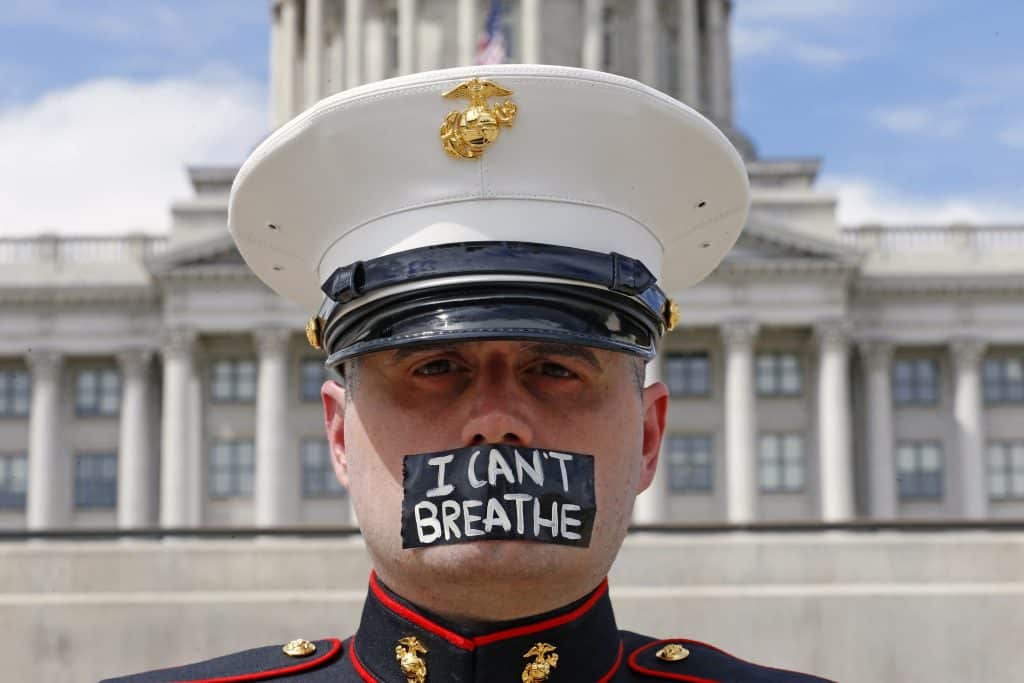 Geroge Floyd Marine - Bucks County Beacon - Photo Essay: Looking Back at 10 Days in 2020 of Fervent Non-stop Protests for George Floyd