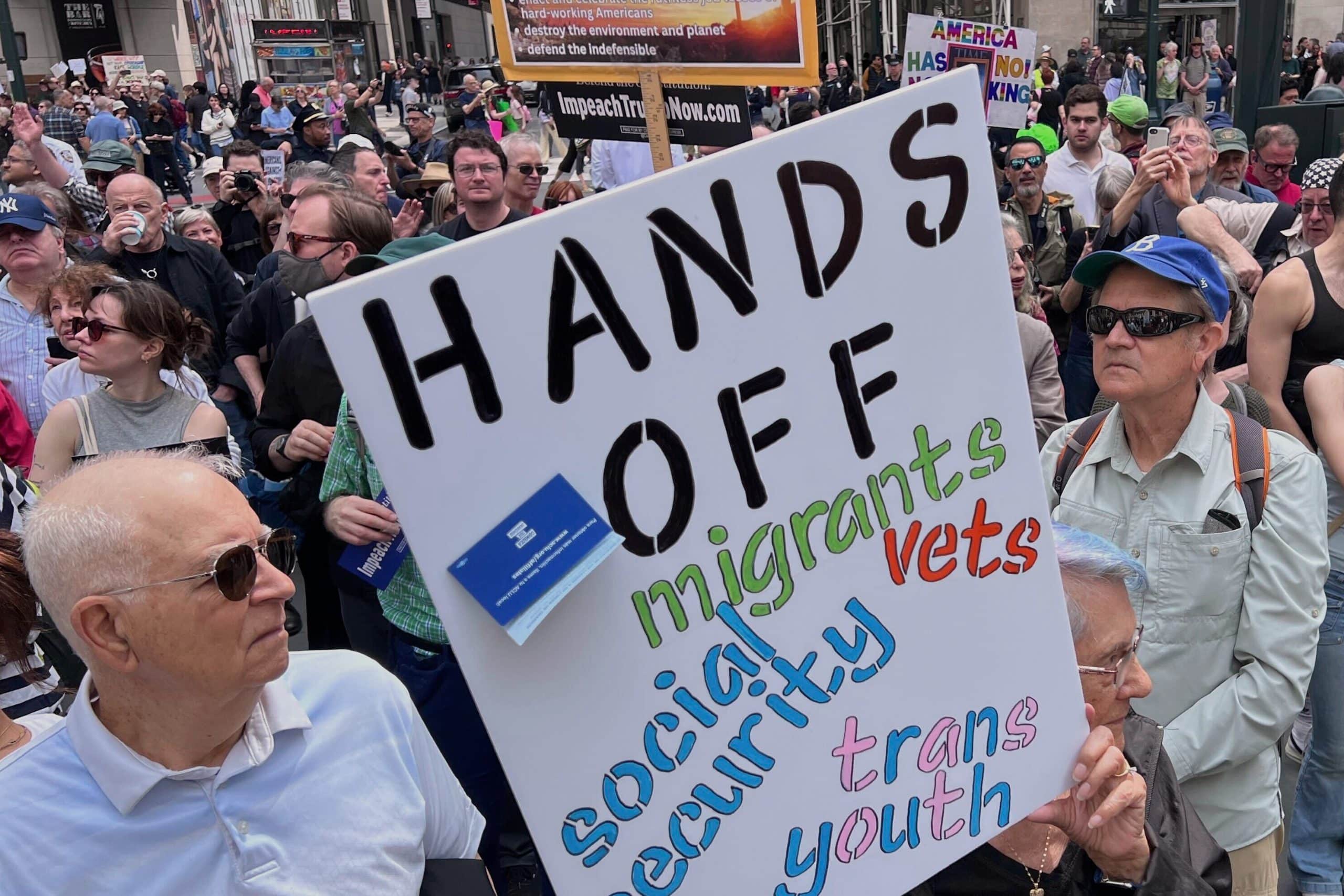 Hands Off Protest New York scaled - Bucks County Beacon - OPINION: Together and Indivisible, We Will Prevail