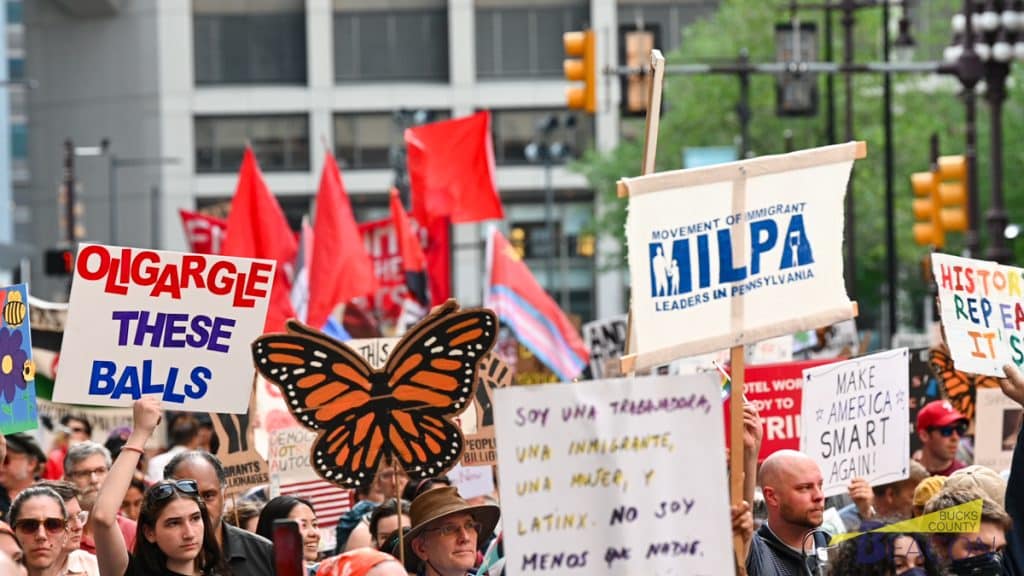MayDayPhilly Solidarity BernieAFL CIO WatermarkEdited 223 - Bucks County Beacon - Senator Bernie Sanders Calls for Class War That Takes Our Democracy and Economy Back from Billionaires at Philadelphia May Day Rally