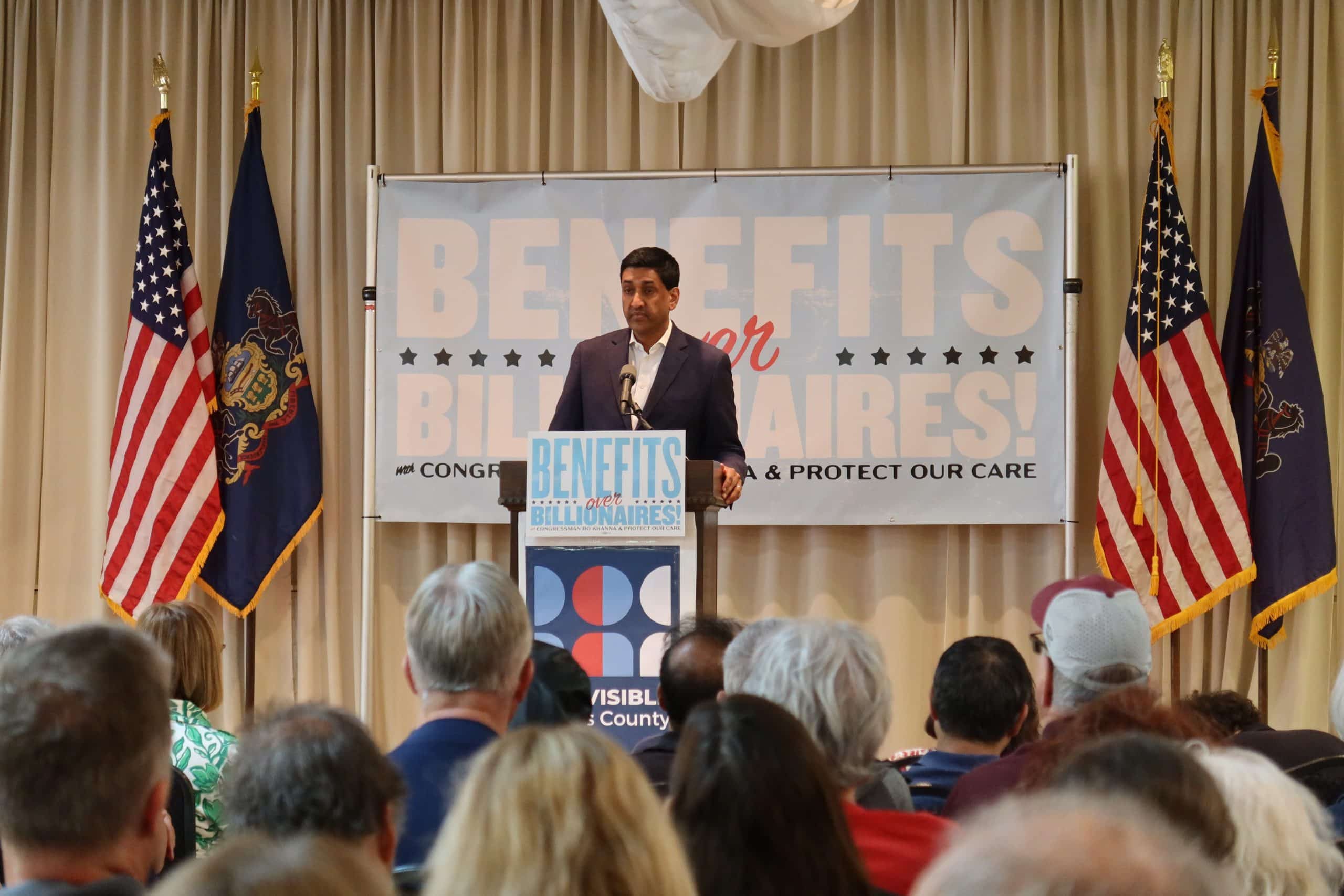 Ro Khanna Town Hall 1 scaled - Bucks County Beacon - California Congressman Ro Khanna Talks Medicaid, Democracy, and ‘Economic Patriotism’ at Bucks County Town Hall