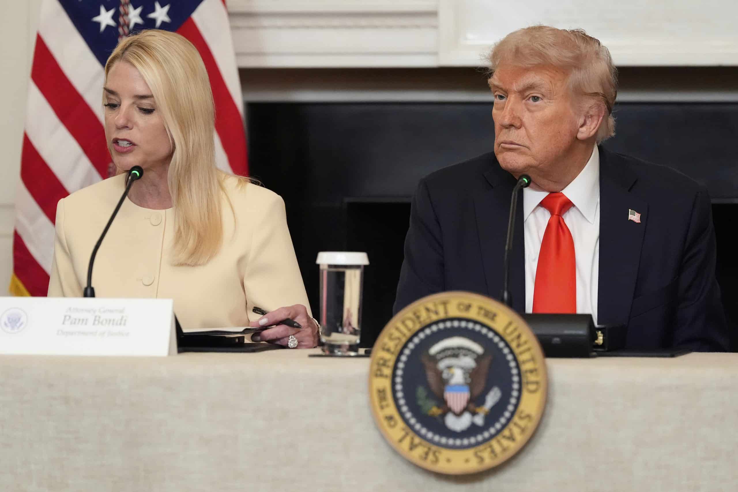 Bondi Trump scaled - Bucks County Beacon - Trump Administration Sues All 15 Maryland Federal Judges Over Order Blocking Removal of Immigrants