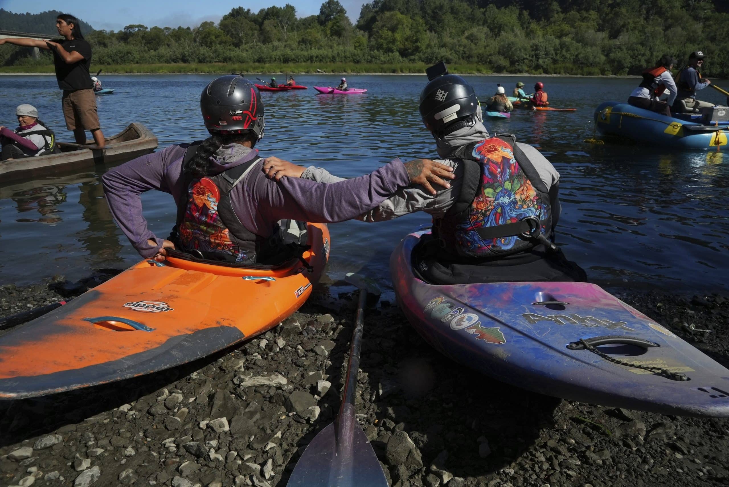 Native Americans Kayak 1 scaled - Bucks County Beacon - Native American Teens Kayak Major US River to Celebrate Removal of Dams and Return of Salmon