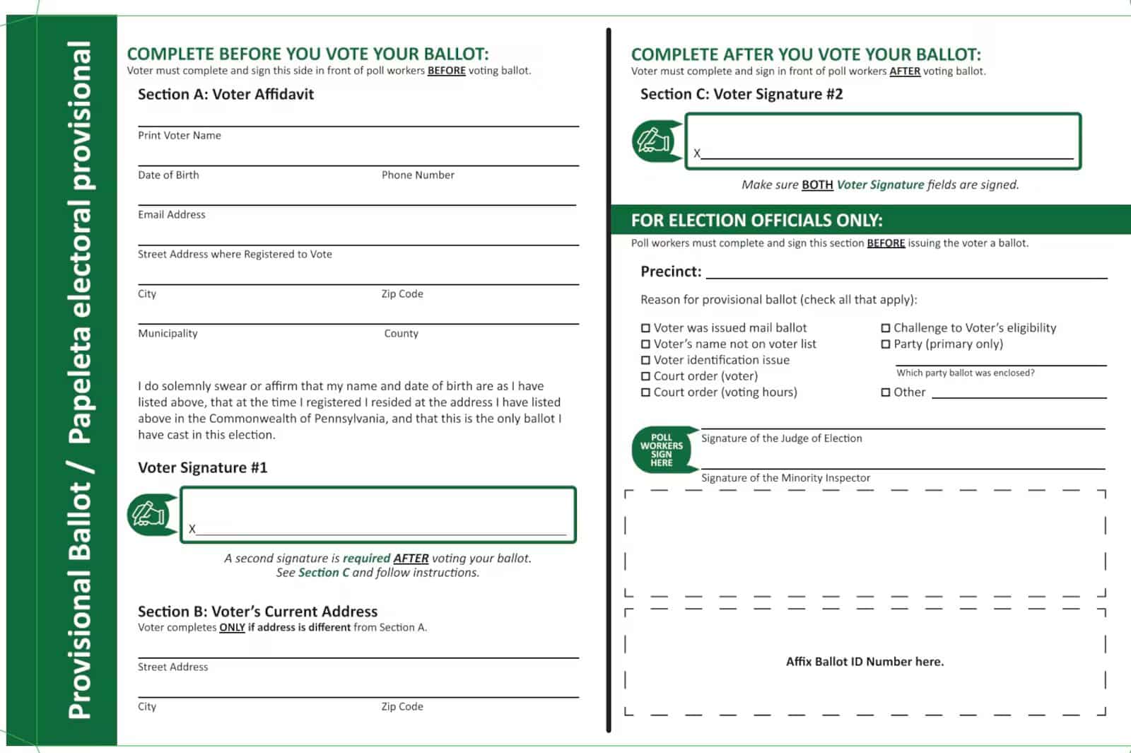 Revised Mail Ballot - Bucks County Beacon - Pennsylvania Redesigns Envelopes for Provisional Ballots to Cut Down on Rejections