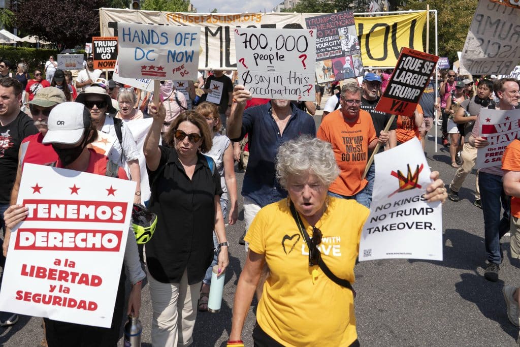 DC Protests Trump 2 - Bucks County Beacon - Thousands Protest for a 'Free DC' on the Fourth Week of Trump's Military Occupation of Washington