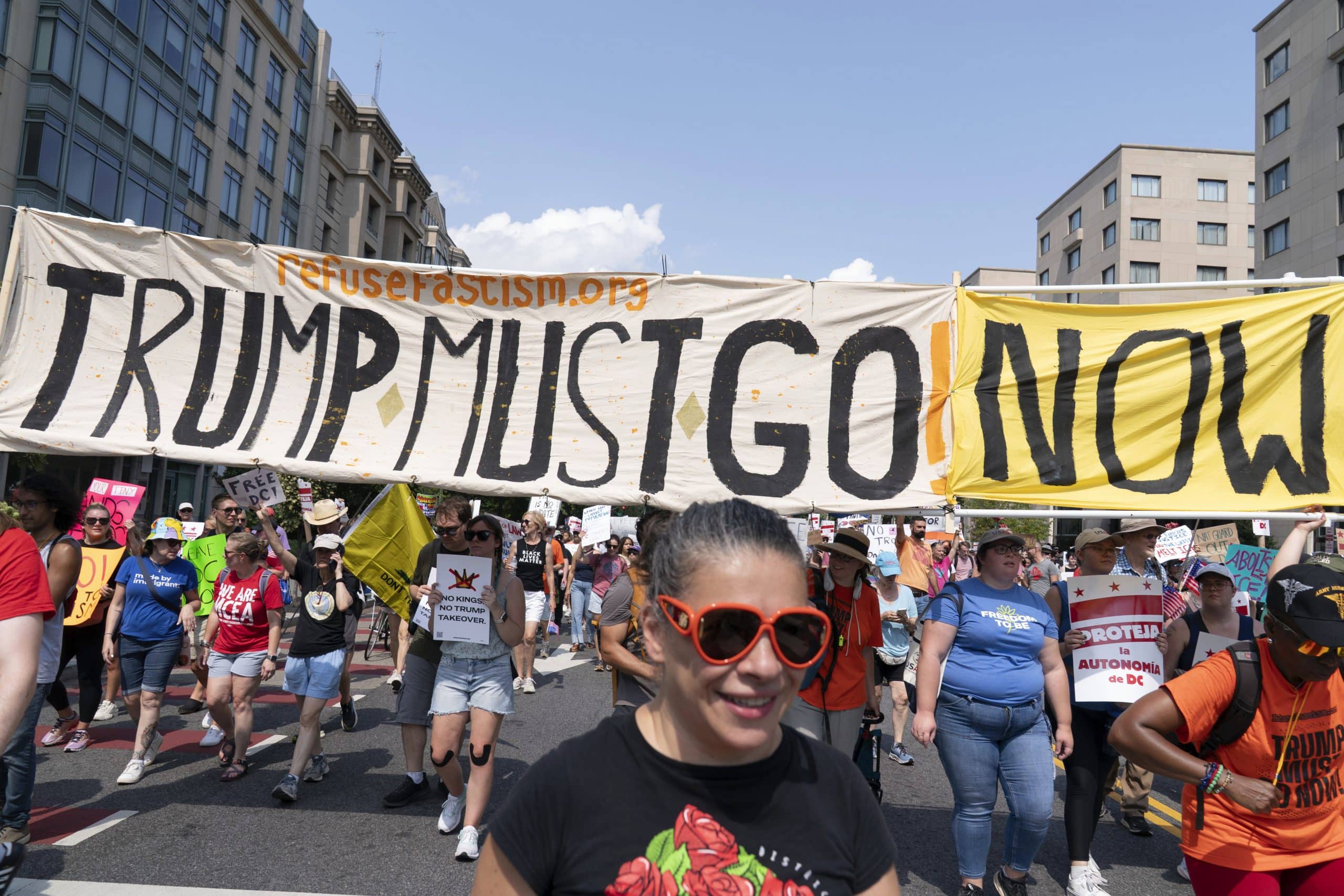 DC Protests Trump 3 scaled - Bucks County Beacon - Thousands Protest for a 'Free DC' on the Fourth Week of Trump's Military Occupation of Washington