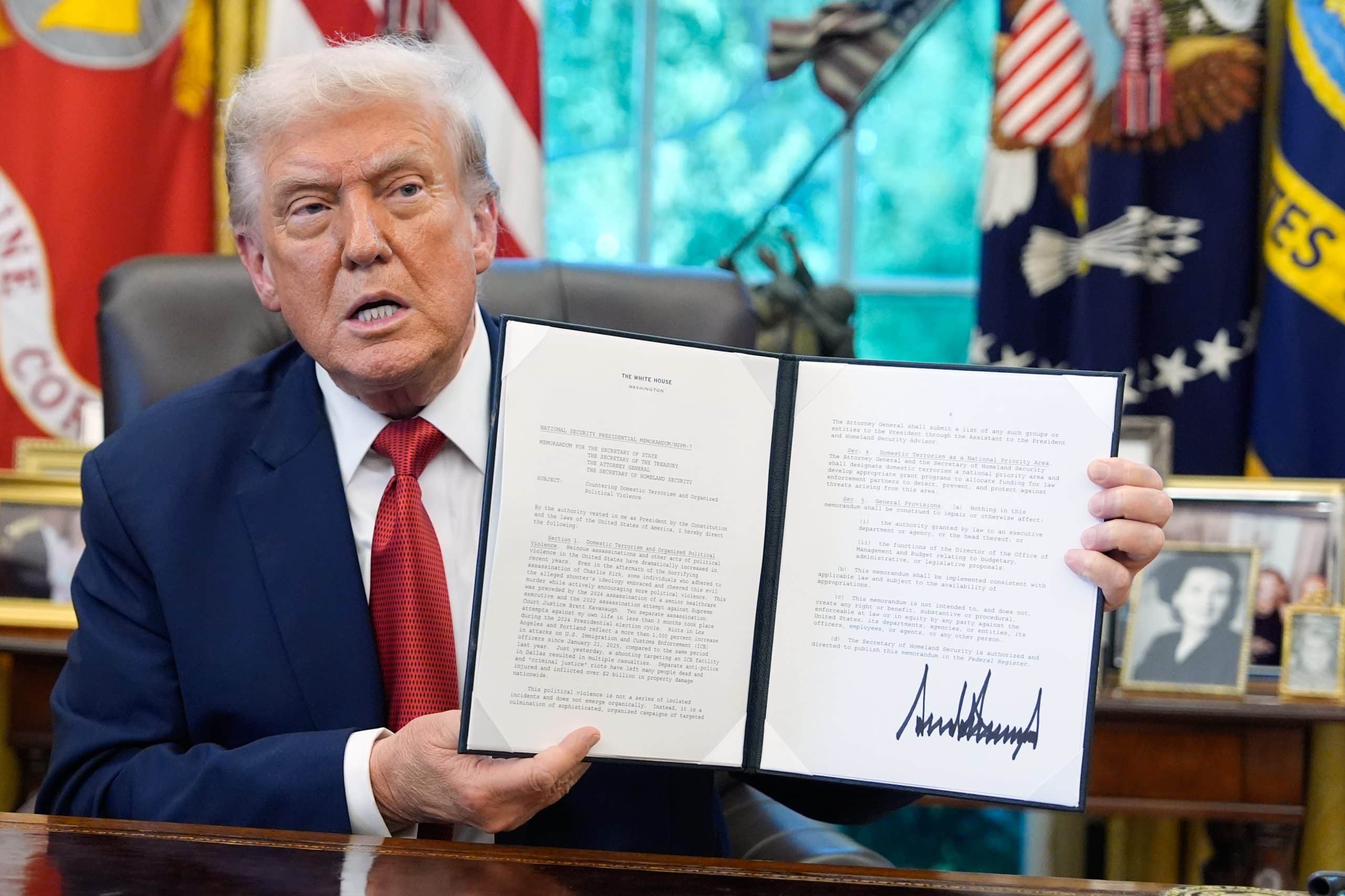 Trump Terror Memo scaled - Bucks County Beacon - 'Rubber Glue Fascism': A Close Reading of Trump's 'Countering Domestic Terrorism and Organized Political Violence' Memo