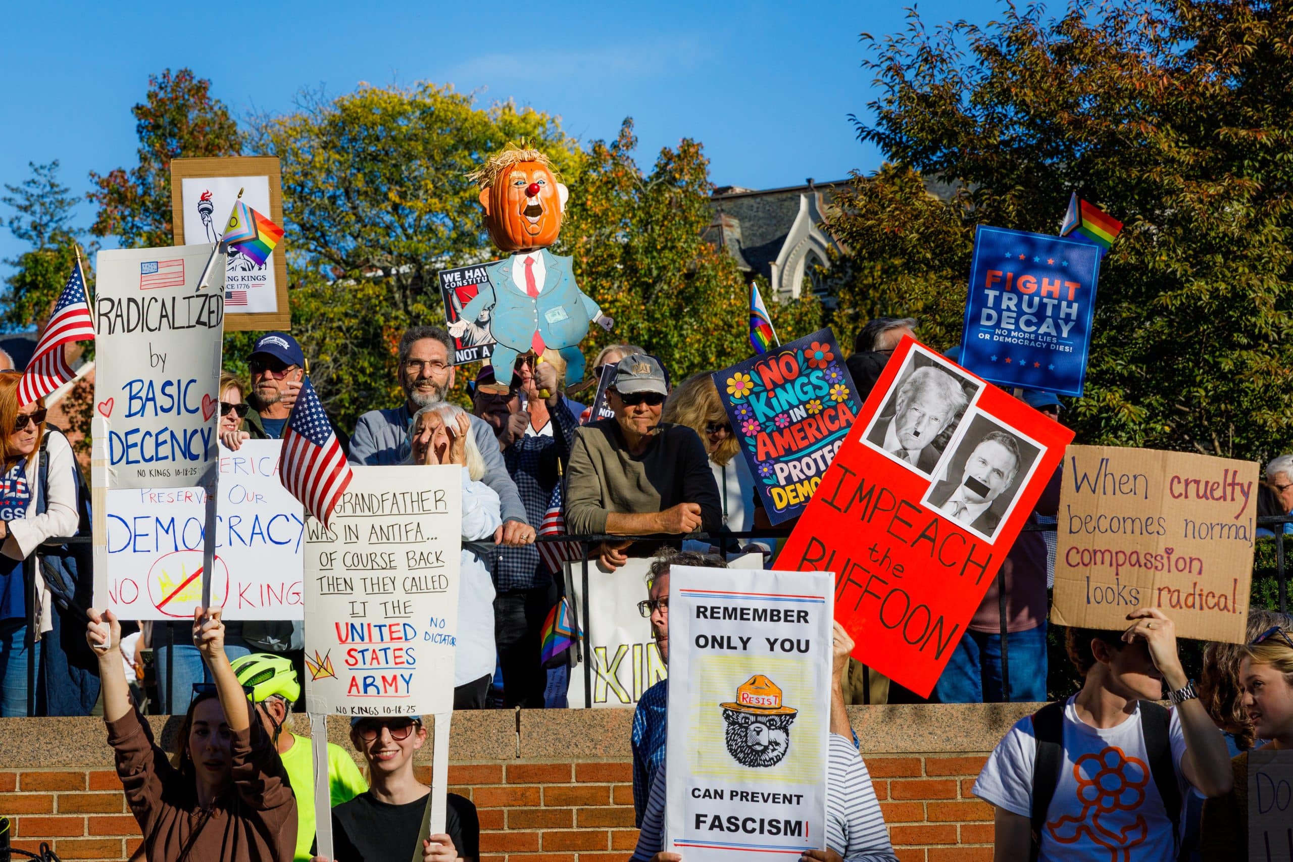Doylestown No Kings1 scaled - Bucks County Beacon - Photo Essay: Thousands of Democracy Defenders Protest Trump at 'No Kings' Rallies Throughout Bucks County
