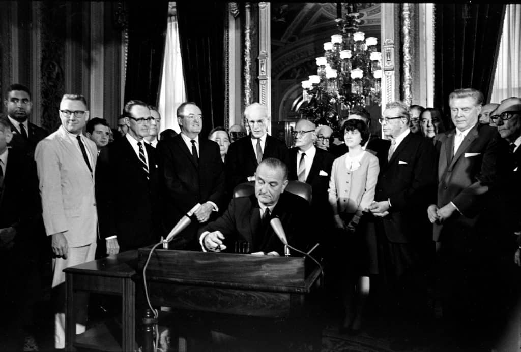 LBJ Voting Rights Act - Bucks County Beacon - After SCOTUS Voting Rights Act Case Arguments, Fears Over Rollback of Hard-Fought Civil Rights Gains Rise