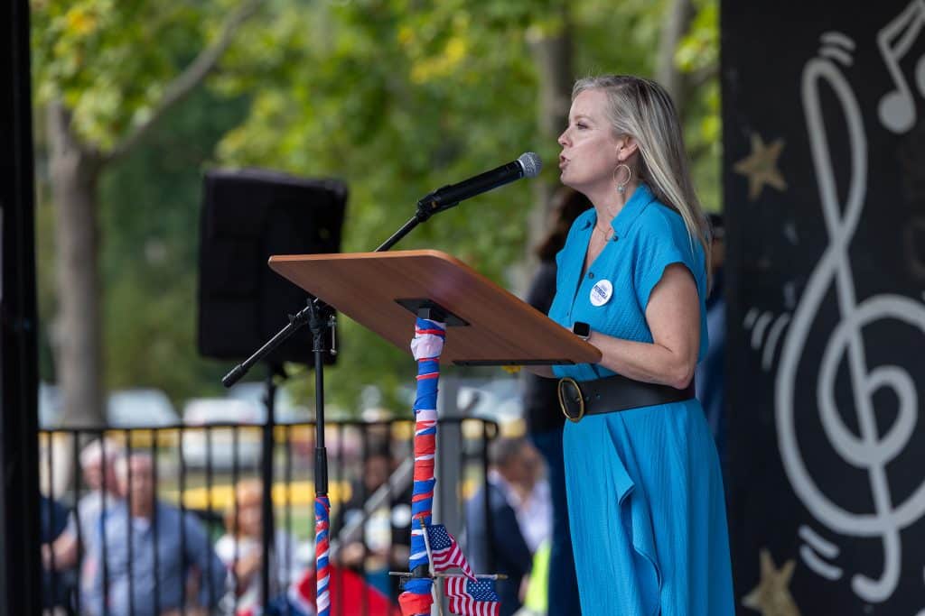 Morrisville No Kings Donna Petrecco - Bucks County Beacon - Photo Essay: Thousands of Democracy Defenders Protest Trump at 'No Kings' Rallies Throughout Bucks County