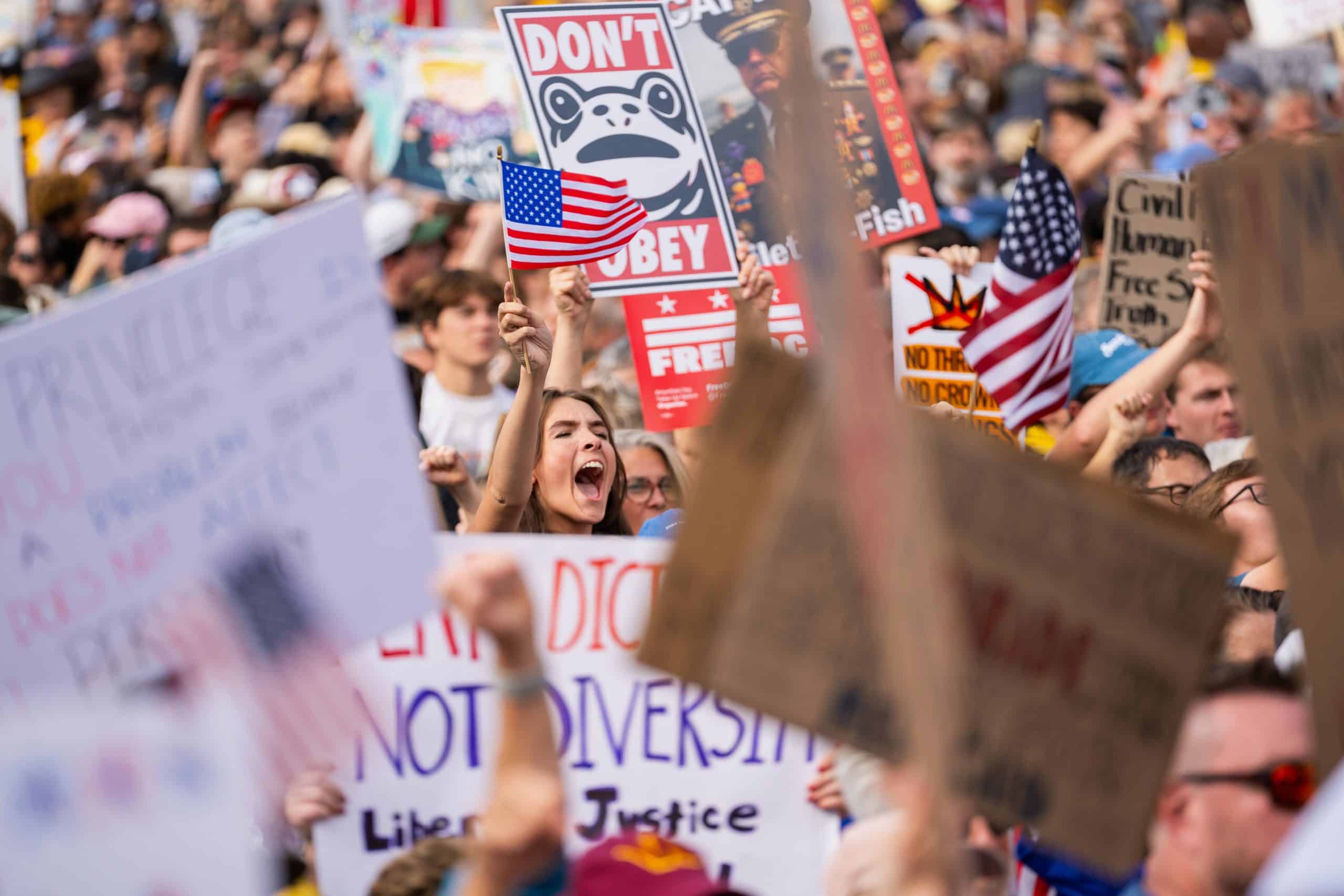 No Kings Washington scaled - Bucks County Beacon - Photo Essay: Millions of Americans Join 'No Kings' Demonstrations Across the County to Protest Trump