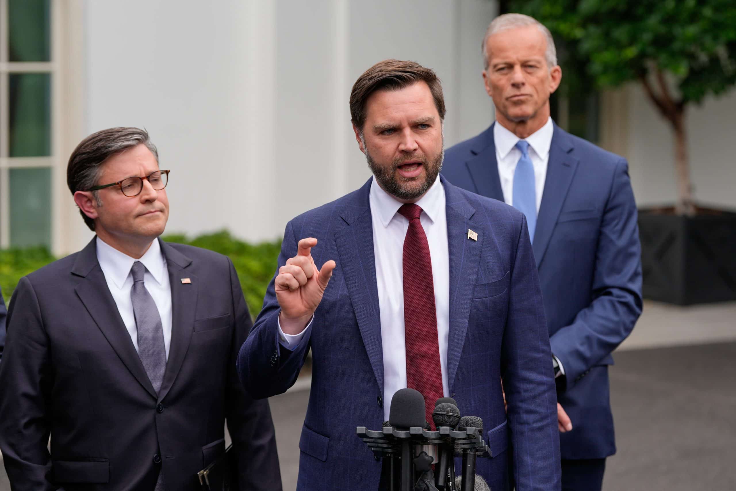 Vance Johnson Thune scaled - Bucks County Beacon - Republicans Control Congress and the Presidency. They Also Control This Government Shutdown