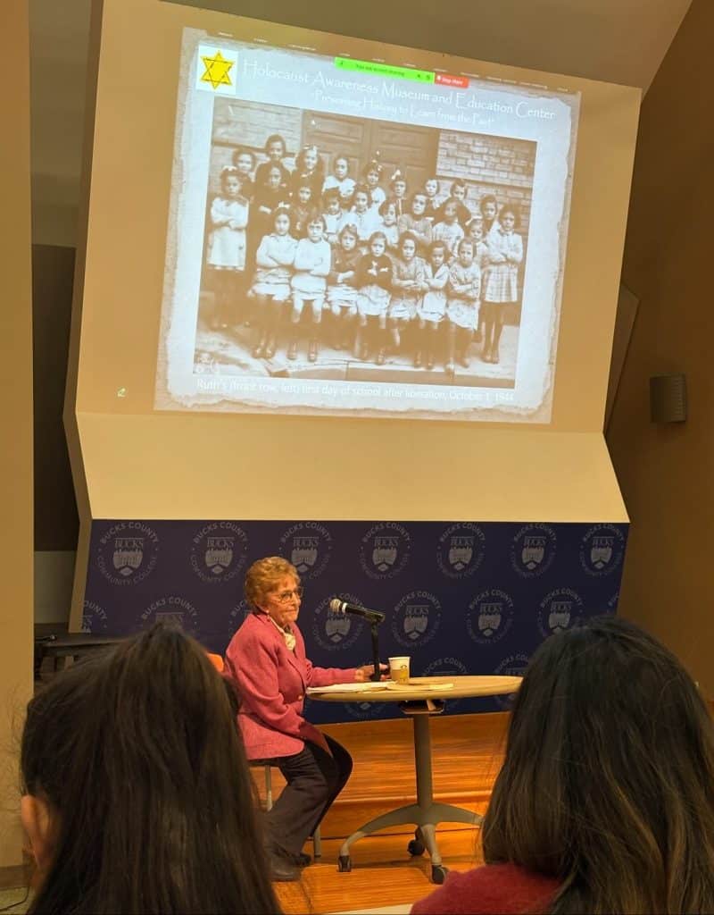 Ruth Kapp Hartz at BCCC - Bucks County Beacon - Ruth Kapp Hartz Speaks to BCCC Students About Surviving the Holocaust