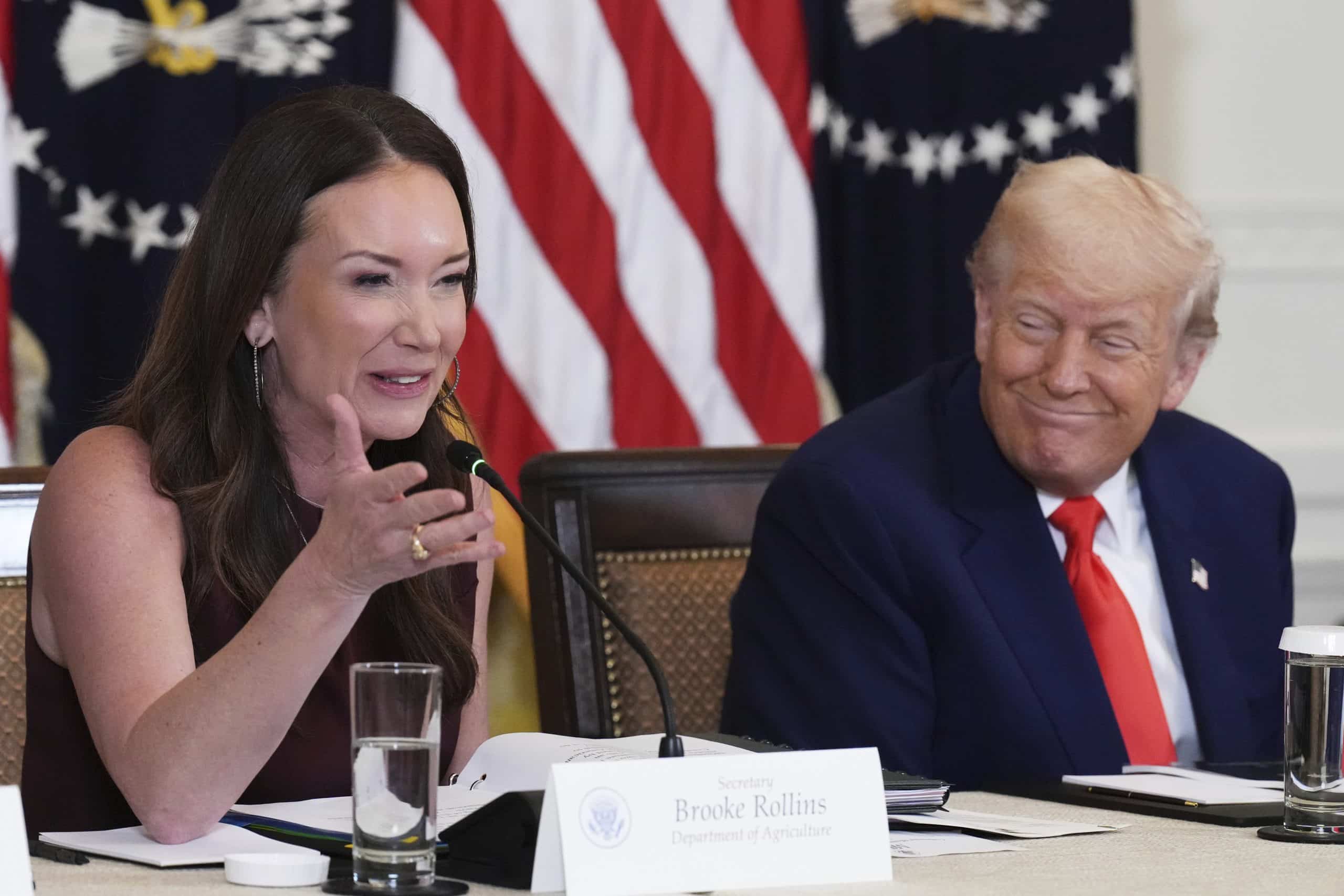 Brooke Rollins Donald Trump scaled - Bucks County Beacon - Trump Administration Threatens to Yank Food Stamps Funding From Pennsylvania and 21 Other Democratic-Led States