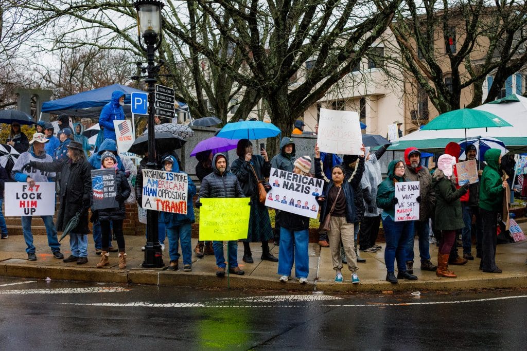 ICE Protest Doylestown Square - Bucks County Beacon - Photo Essay: Protest in Doylestown in Opposition to Trump, ICE Murder, and Venezuela Coup