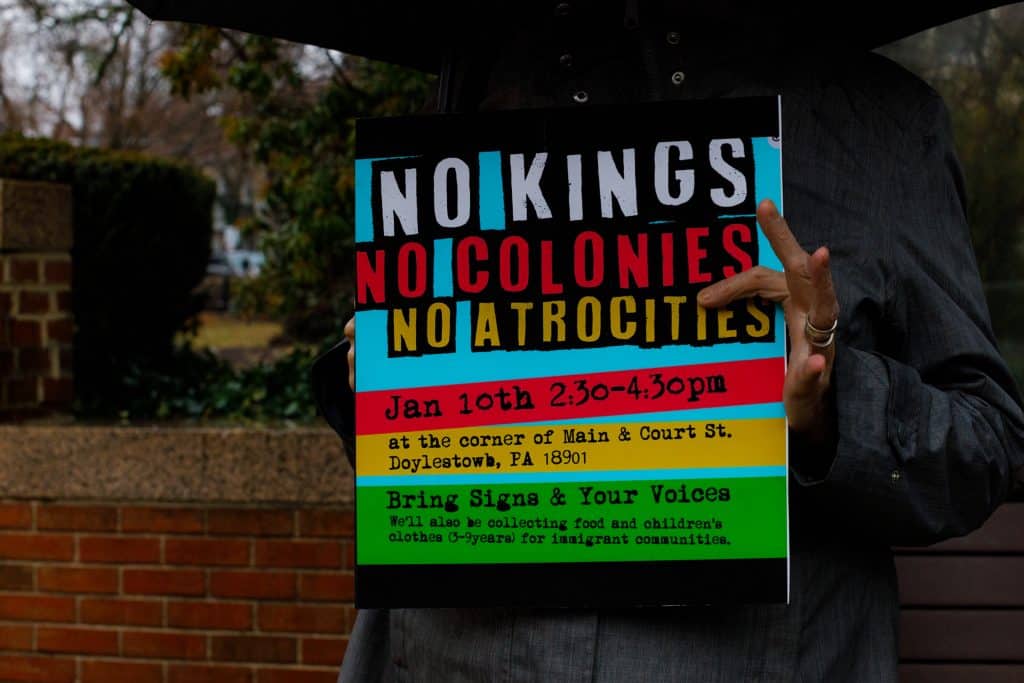 ICE Protest Doylestown1a - Bucks County Beacon - Photo Essay: Protest in Doylestown in Opposition to Trump, ICE Murder, and Venezuela Coup