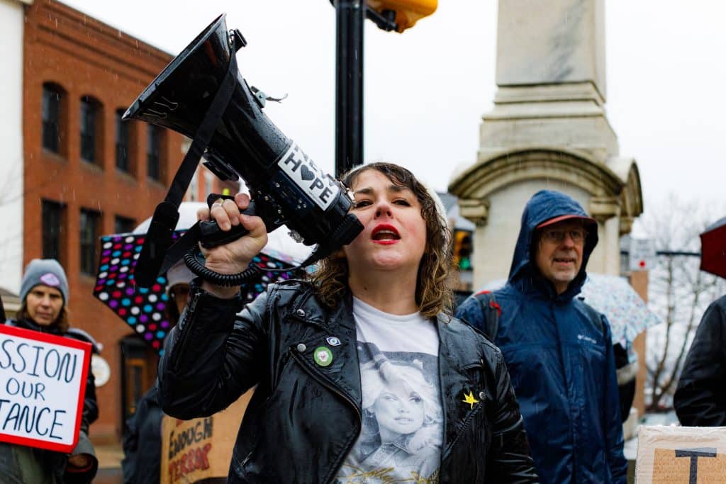 ICE Protest Doylestown Lolly - Bucks County Beacon - Photo Essay: Protest in Doylestown in Opposition to Trump, ICE Murder, and Venezuela Coup