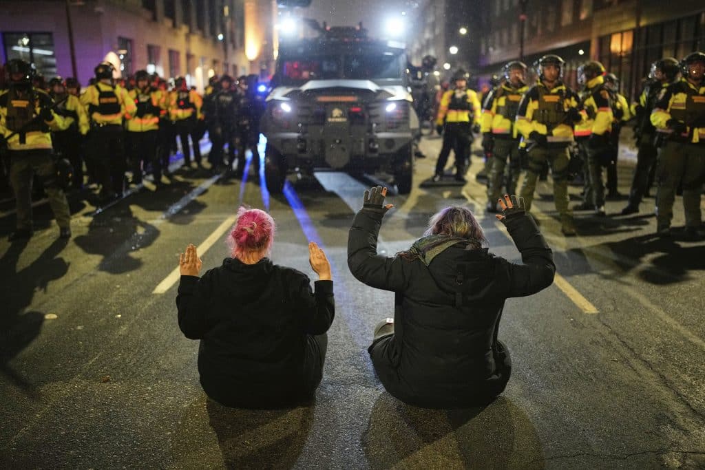 ICE Protest Portland Hands Up - Bucks County Beacon - Anti-ICE Nationwide Protests in Photos