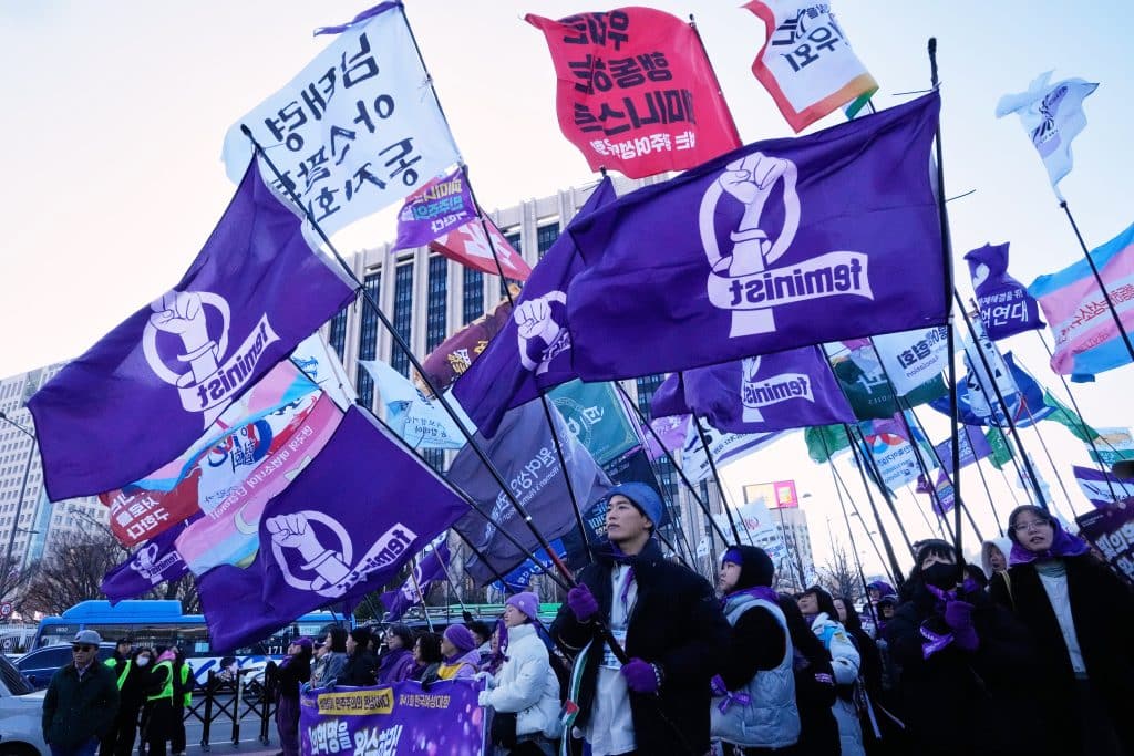IWD South Korea - Bucks County Beacon - Photo Essay: International Women's Day Celebrations and Protests Around the World