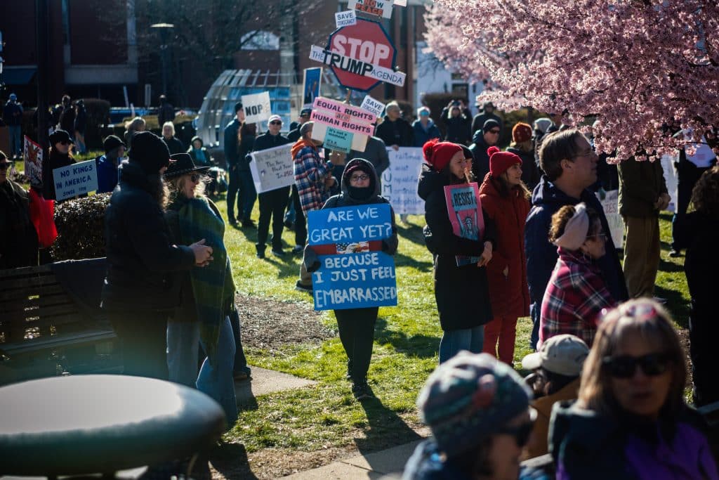 No Kings 3 Doyklestown Crowd Embarrassed - Bucks County Beacon - This Is What Democracy Looks Like: 'No Kings' Doylestown Protest in Photos