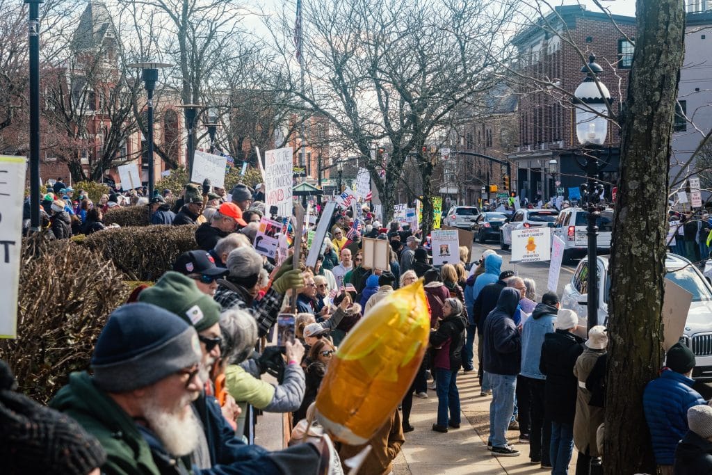 No Kings 3 Doylestown PA Sidewalks - Bucks County Beacon - This Is What Democracy Looks Like: 'No Kings' Doylestown Protest in Photos
