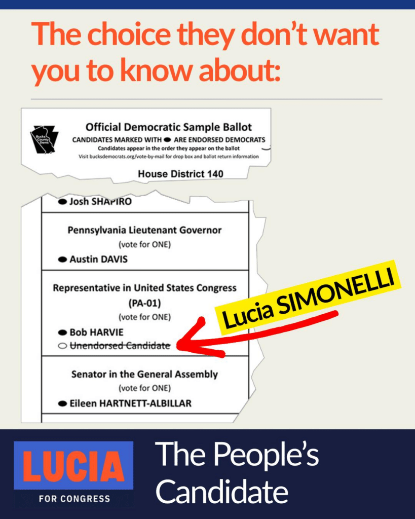 Lucia Simonelli Wants PA-01 Democrats to Vote Their Hopes, Not Their Fears 1 image 1 - Bucks County Beacon - Lucia Simonelli Wants PA-01 Democrats to Vote Their Hopes, Not Their Fears