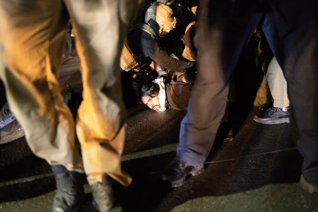 BCB Photo Essay 2 - Bucks County Beacon - Photo Essay: Immigrant Rights Protesters Clash With Police Outside of Delaney Hall ICE Detention Center in New Jersey