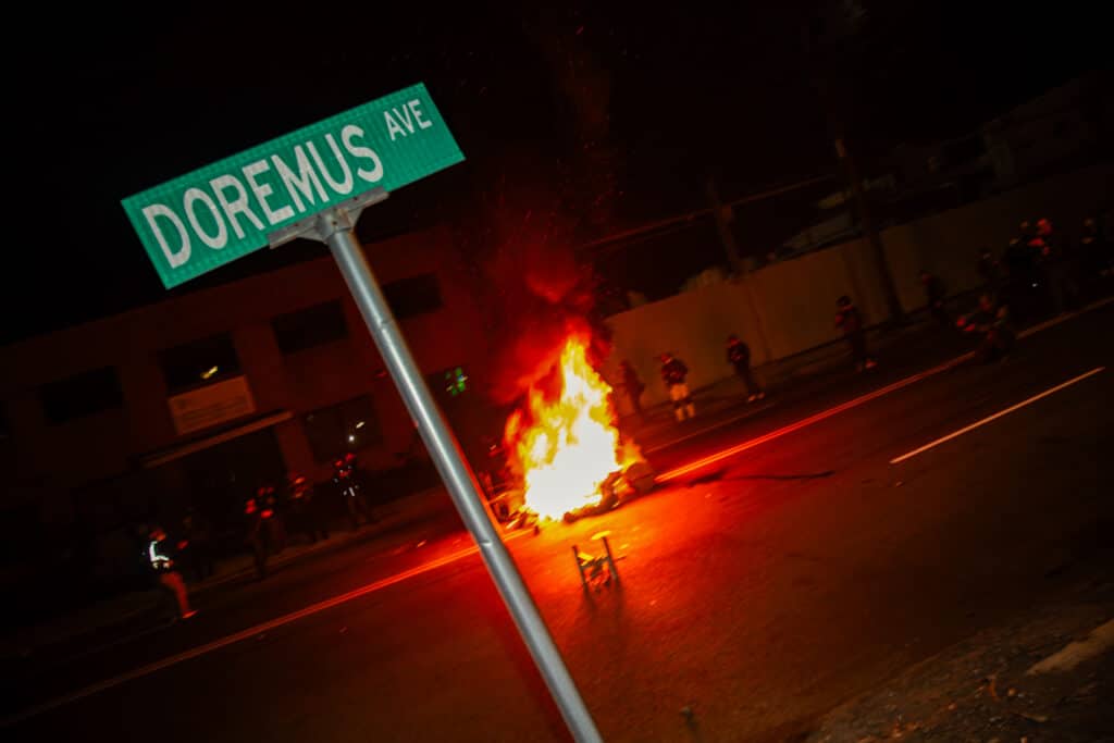 BCB Photo Essay 9 - Bucks County Beacon - Photo Essay: Immigrant Rights Protesters Clash With Police Outside of Delaney Hall ICE Detention Center in New Jersey